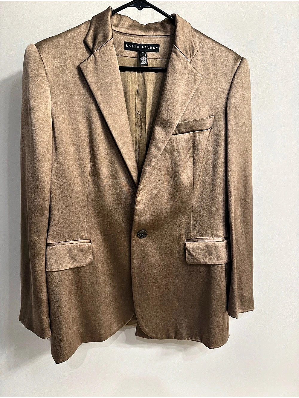 Ralph Lauren 100% Silk Blazer Jacket Size 10